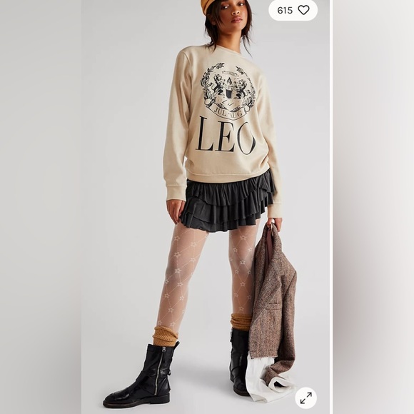 *Anthropologie Free People Horoscope Crew Leo - Picture 2 of 12